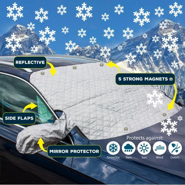 Voorruit Hoes Auto Magnetisch - 100 X 142 Cm 2 Voorruit Hoes Auto Magnetisch - 100 X 142 Cm - Afbeelding 2