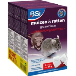 BSI Muizen- En Rattenlokaas Graan PROMOPACK 3 X150 G - Set Van 3 Stuks